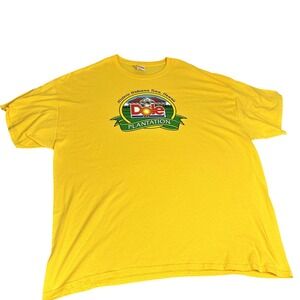 Dole Plantation Hawaii Shirt Mens 2XL Yellow Souvenir Graphic Short Sleeve